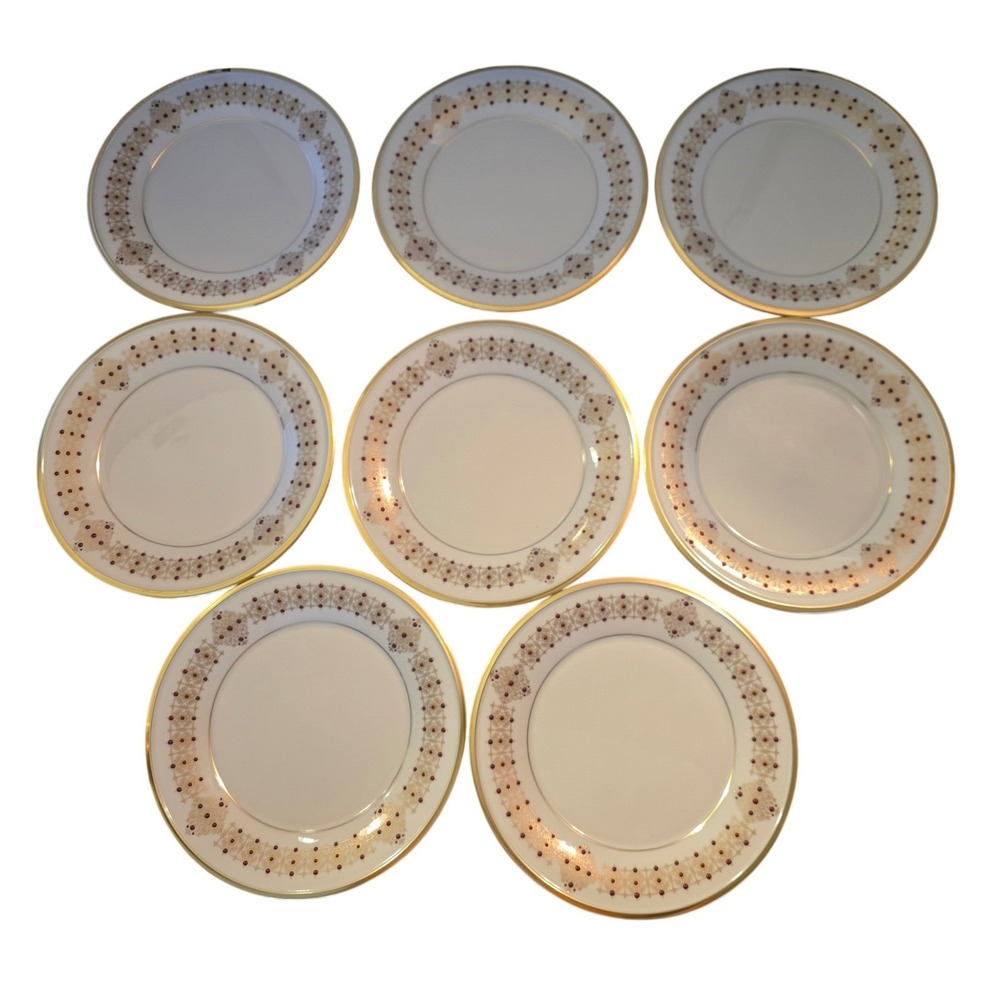 Set of‎ 8 LENOX JEWELED ACCENTS DIMENSION COLLECTION9-3/8" Luncheon - Picture 5 of 7